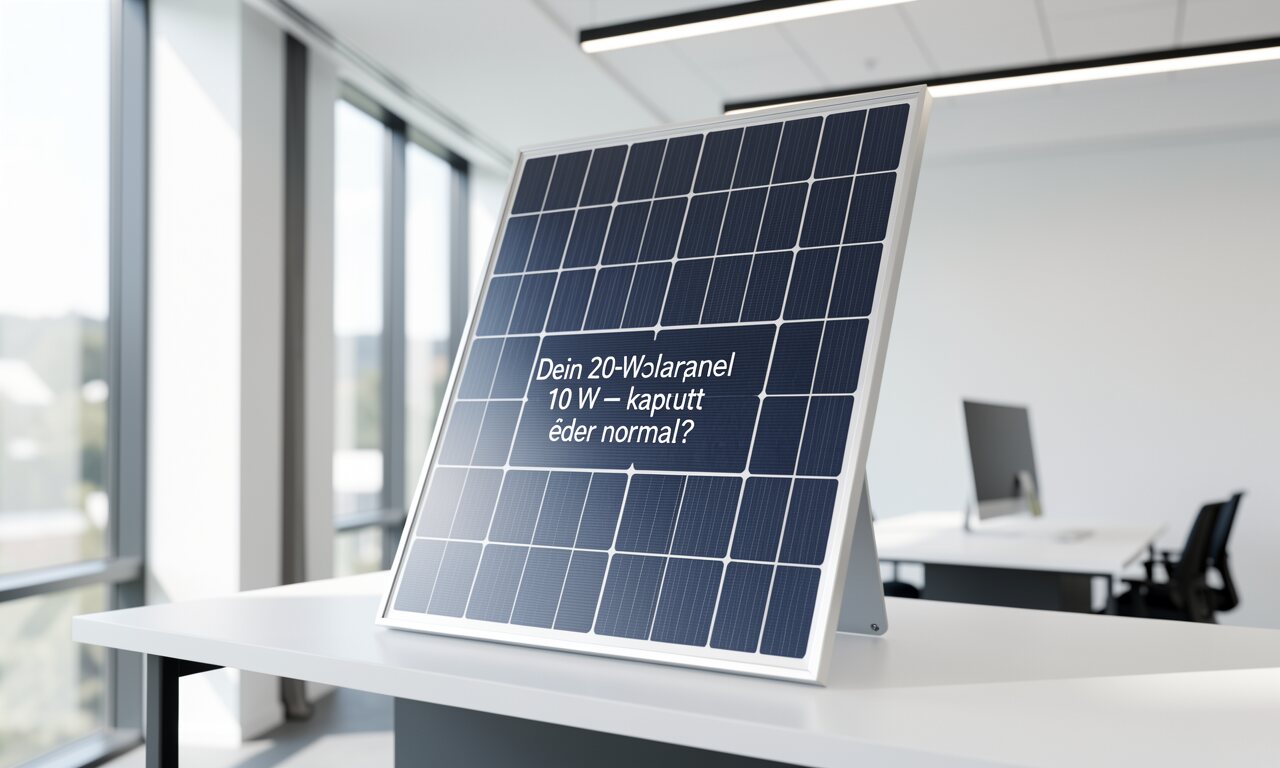 Dein 20-W-Solarpanel bringt nur 10 W – kaputt oder normal?
