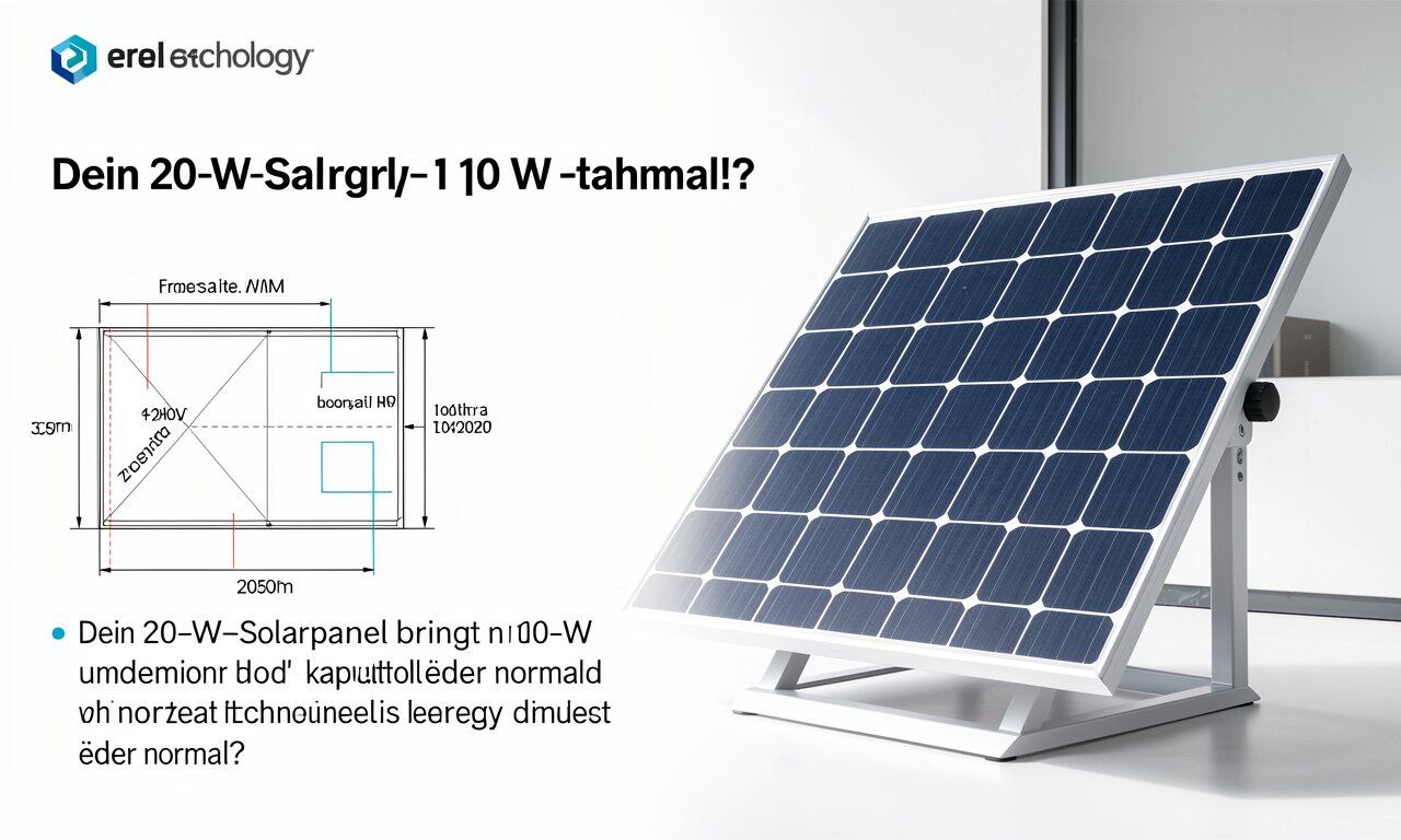 Dein 20-W-Solarpanel bringt nur 10 W – kaputt oder normal?