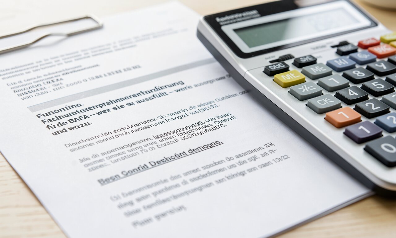 Fachunternehmererklärung für die BAFA – wer sie ausfüllt und wozu