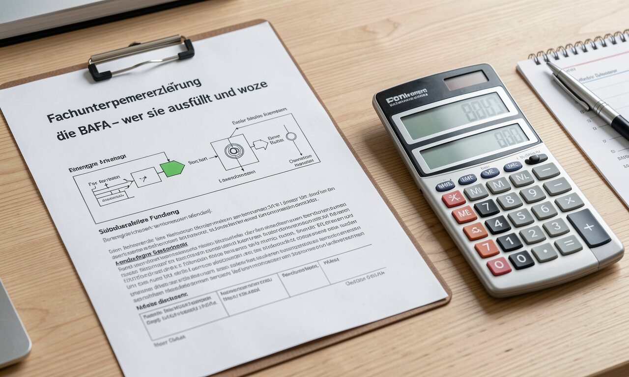 Fachunternehmererklärung für die BAFA – wer sie ausfüllt und wozu