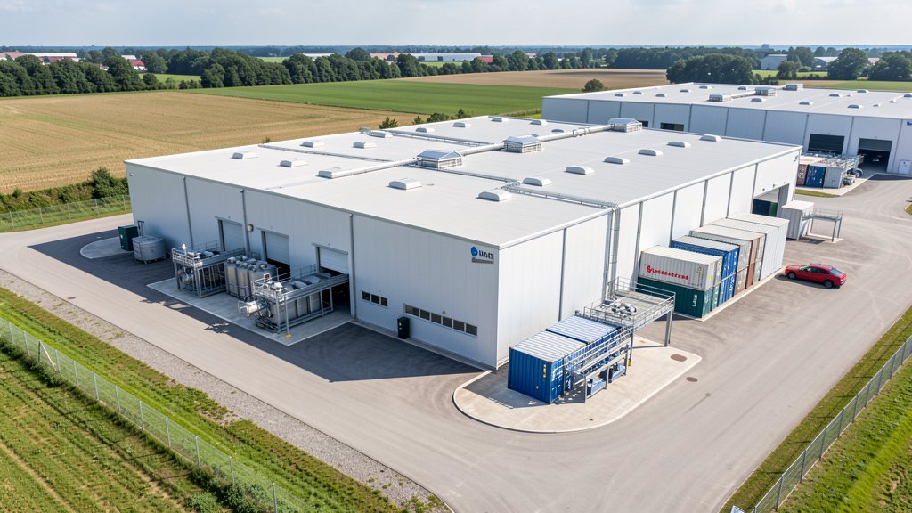 Speicher-Container bei Tageslicht